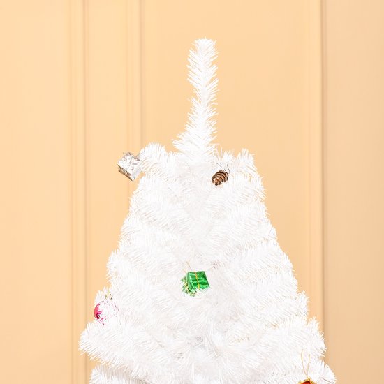 Witte Kunstkerstboom Kant-en-Klaar met decoratie - Wit