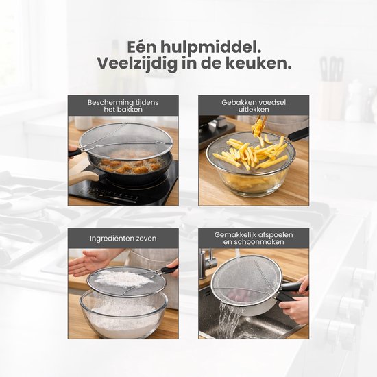 Anti Spatdeksel - Diameter - Vaatwasserbestendig - Past op de meeste pannen