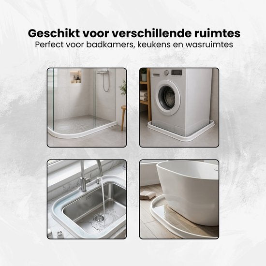 Waterkering - Siliconen - 1 Meter - Zelfklevende Kitrand - Waterdrempel - Douche dorpel