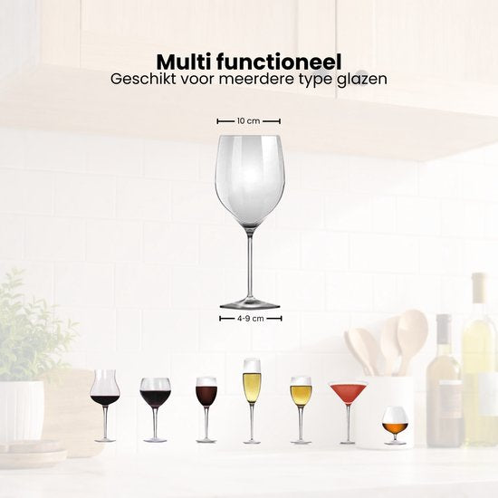 Ophangrek Wijnglazen - glazen - Rijen - Wijnglazenhouder