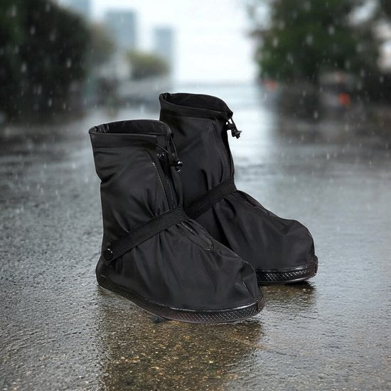 Regenschoenen - Zwart - Maat 40, 41, 42 - Overschoenen - Waterdicht - Herbruikbare Schoenen - Overtrek