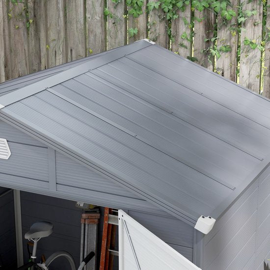 Gereedschapsschuur met ventilatieraam - kunststof met metaal - 190x240x228 cm