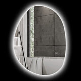 4goodz Asymmetrische Badkamerspiegel met LED-verlichting 70x50 cm