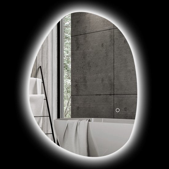 4goodz Asymmetrische Badkamerspiegel met LED-verlichting 70x50 cm
