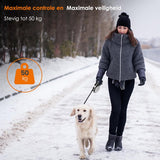 Vesfy Hondenriem 5 Meter met LED Lamp - Automatische Rollijn tot 50kg - Oplaadbaar - Voor Grote en Kleine Honden