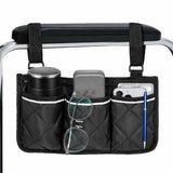 Rolstoeltas - Zwart - Armleuning Rolstoeltas - Waterafstotende Opbergtas voor Rolstoel - Rolstoel Organizer