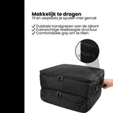Golf Organizer Tas voor Kofferbak – Golf Accessoire Opbergbox met Schoenenvak – Waterafstotende Golf Opbergtas met Verstelbare Vakken – Golf Cadeau voor Heren & Dames – Zwart