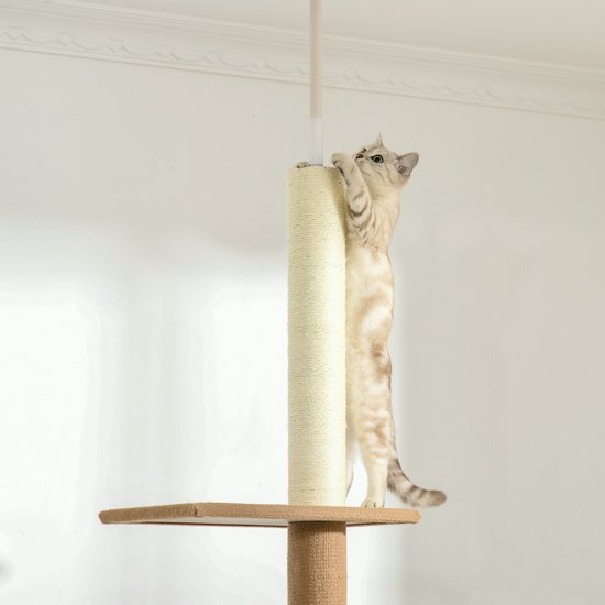 4goodz Krabpaal Plafondhoog 228-260 cm Verstelbaar Klimboom voor Katten