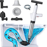 AKSA Home® WC Ontstopper - Gootsteenontstopper - Toilet Ontstopper - Ontstoppingsveer - Rioolontstopper - Wit