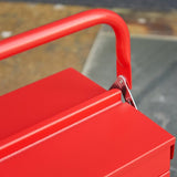 Gereedschapskist Metaal met 5 vakken - zonder gereedschap - Rood