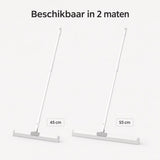 Vloertrekker met Steel – Douchewisser – Vloerwisser – Trekker voor Badkamer – Watertrekker – Vloertrekker 55 cm – Wit
