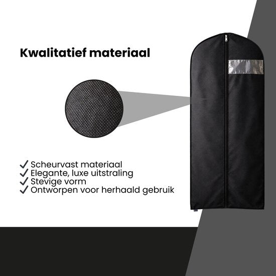 Kledinghoes - 10 stuks - 160x40 - Wit - Kledinghoezen - Kledinghoes Wit - Trouwjurkhoes - Kostumhoes