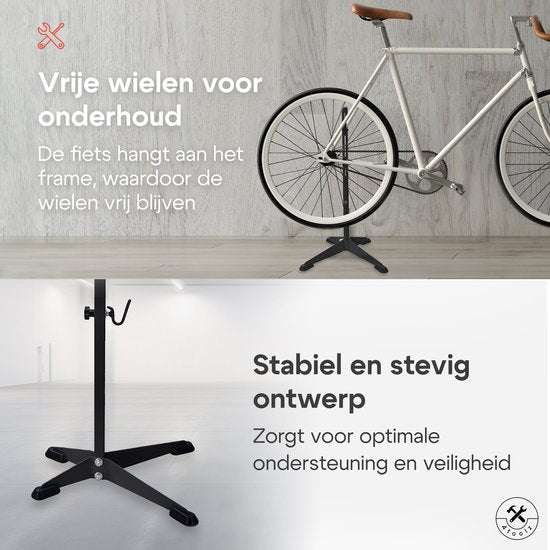 4toolz® Stabiele Fiets Display Standaard 68x43x30 cm - Zwart