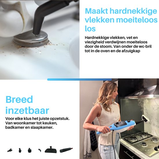 Kymo Stoommop - Stoomreiniger vloer - Stoomdweil - Vloerreiniger - Elektrische Dweil