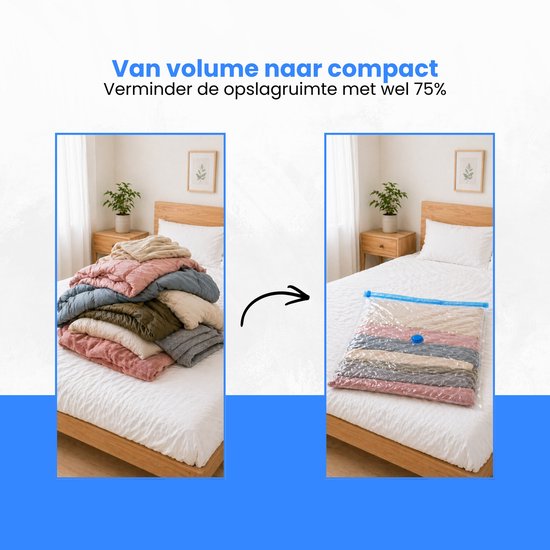 Opbergzakken 6 stuks - XL - Opbergzakken - XL - 6 - Inclusief