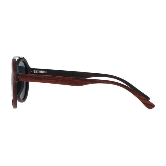 5one® Palermo Rosewood Houten Dames Zonnebril met grijze lens