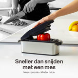 Chefino Groentesnijder Set 12-delig - Mandoline Keukensnijder met 7 Snijopties - Blokjessnijder - Julienne Snijder - Rasp - Uiensnijder - Opvangbak 1L