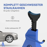 set 2 stuks Assteunen hoogteverstelbaar - autobok 3000 kg - 3 ton - Blauw