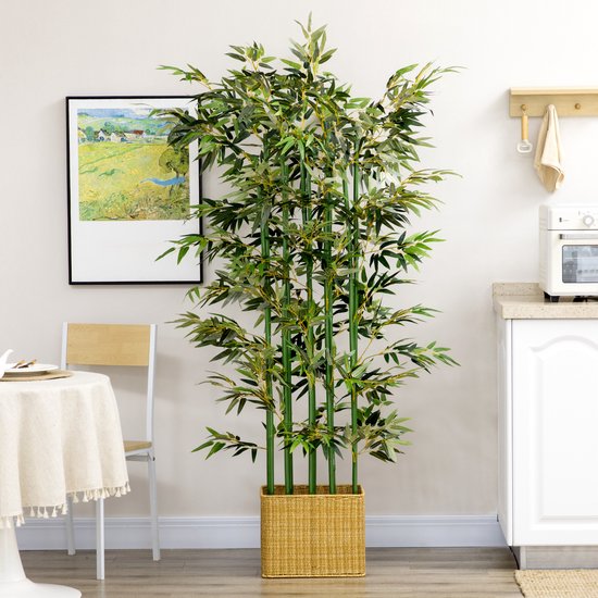 Kunstplant Bamboe Roomdivider 180 cm Hoog - Groen
