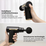 Carewat Massage Gun – Spiermassage Apparaat met 4 Opzetstukken – Draadloos – Stil – Oplaadbaar via USB-C – Spierontspanner voor Nek, Rug en Benen