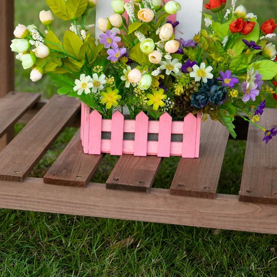 4goodz verhoogde plantenbak 54x123x74 cm met 8 vaks-verdeler