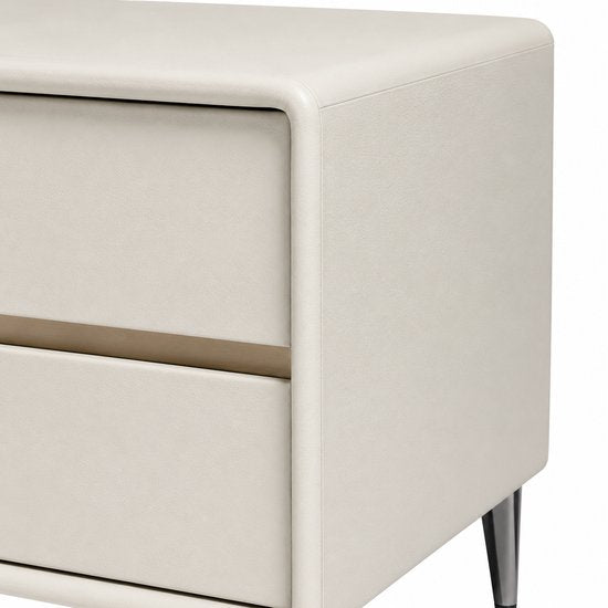 Modern Nachtkastje met 2 Lades – Stijlvol Design Nachtkastje voor Slaapkamer – Houten Lades – Stevige Poten – Tijdloos & Praktisch