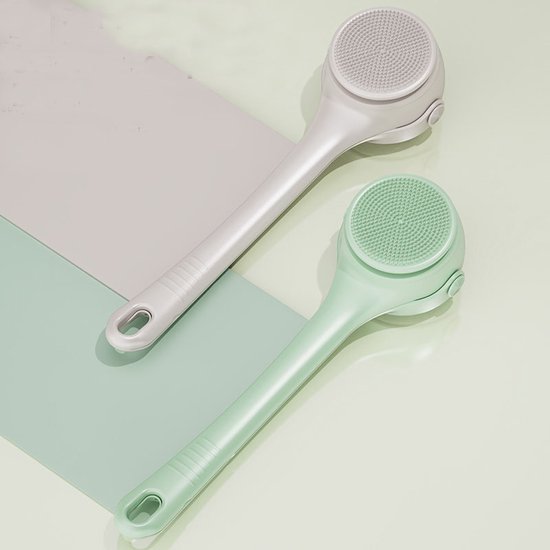 Elektrische Doucheborstel met 5 Opzetstukken – Wit – Diepe Reiniging & Massage – Oplaadbaar – Waterproof – Voor Rug, Benen & Gezicht