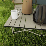 Opvouwbare Campingtafel met Oprolbaar Tafelblad van Aluminium - 95 x 55 cm - Khaki