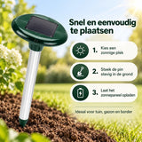 Mollenverjager op Zonne-energie – Solar Mollenverjager – Set van 2 – Voor Gazon, Tuin & Moestuin – Zonder Kabels – 35 cm