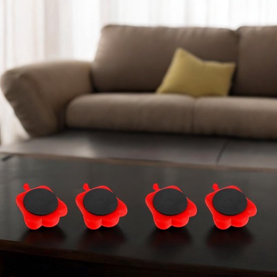 Meubellifter - Rood - 5-delige Set - Eenvoudig Verplaatsen van Meubels - Meubellift - Meubelverplaatser