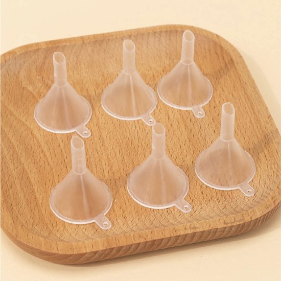 24ME® - Set van 6 Navulbare Lijmflesjes met Naaldpunt Incl. 6 Trechters - 5ML