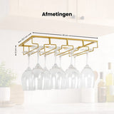 Ophangrek Wijnglazen - glazen - Rijen - Wijnglazenhouder