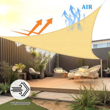 Schaduwdoek Waterafstotend – Vierkant 2x3m – UV-bescherming & Windbestendig – Ademend HDPE Zonnezeil – Tuin, Terras, Balkon, Zwembad – Beige