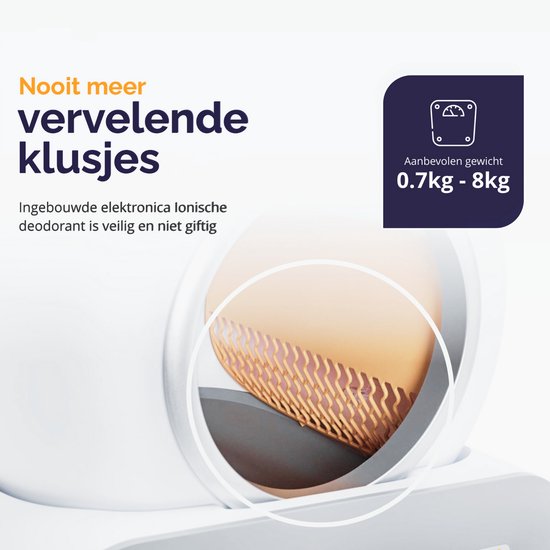 Viervoeter - Automatische Kattenbak - Zelfreinigend - incl Matje en 3 rollen Opvangzakjes