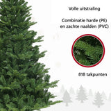 Homcom Kerstboom - natuurgetrouw - breed Ø105 x 180 cm - Groen