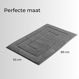 AKSA Home® Badmat 50x80 cm - Douchemat antislip - Badmat antislip - Badkamermat - Vloerkleed - Donkergrijs