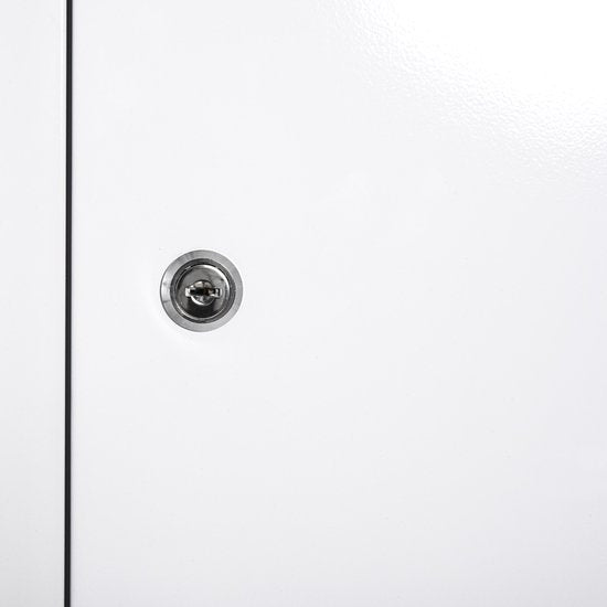 4goodz Medicijnkastje EHBO-kastje met slot RVS 18x40x60 cm - Wit