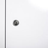 4goodz Medicijnkastje EHBO-kastje met slot RVS 18x40x60 cm - Wit