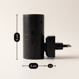 Fidali stekkerlamp - nachtlamp met dag-nachtsensor - dimbaar - zwart - 2 stuks