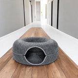 Donutmand voor Katten en Honden - Grijs - Diameter 61 - Kattenmand - Hondenmand