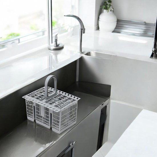 Bestekmand Vaatwasser - Grijs - Universeel - Bestekkorf - Bestekmandje geschikt voor o.a. Siemens, AEG, Whirlpool - Indesit - Bosch - Siemens - Bauknecht