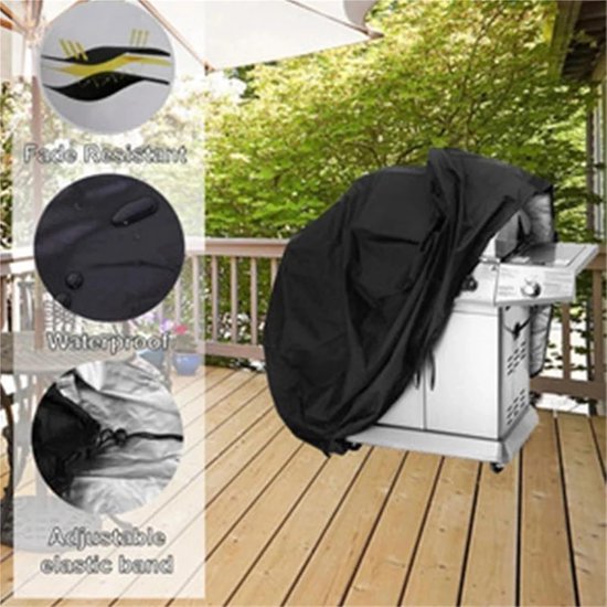 BBQ Hoes - 150 x 100 x 125 cm - Universeel - Barbecue Hoes Waterafstotend - BBQ Accessoires - Beschermhoes met Trekkoord - Gasbarbecue Accessoires