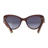 5one® Napoli - Houten Cateye dames zonnebril - grijze lens