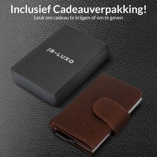 JB-Luxo Pasjeshouder - Uitschuifbaar - RFID Anti-Skim - Pasjes - en Aluminium