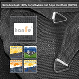 HanSe® Schaduwdoek Rechthoek Waterdoorlatend 1,5x2 m