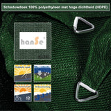 HanSe® Schaduwdoek Driehoek Waterdoorlatend m - zonnedoek Groen