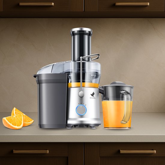 NovaWare Sapcentrifuge – Juicer voor Groenten en Fruit – Grote Vulopening & Pulpcontainer – 1200W – 1.25L - 3 Snelheden