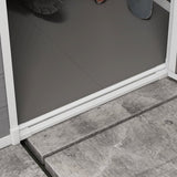 4goodz Aluminium Aanbouw Tuinschuur - 122x149x192/177 cm - Grijs/Wit
