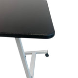 Laptoptafel op Wieltjes - 60 x 40 cm - In Hoogte Verstelbaar - Zwart - Wit - Ontbijttafel op Wielen - Bedtafel