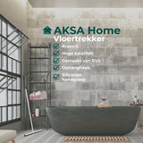 AKSA Home® Vloertrekker - Douchewisser - Trekker Douche - RVS Vloerwisser - met Steel - Zilver